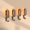 thumbnail image 3 of Flexible Use Waterproof Wall Hooks Pack of 4 with No Drill Installation, 3 of 10