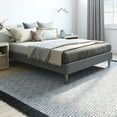 thumbnail image 2 of DeCoro Claridge Upholstered Mattress Foundation | Platform Bed | Metal Frame with Wood Slat Support | Grey, King, 2 of 11