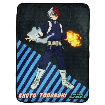 My Hero Academia Blanket Shoto Todoroki Plush Fleece Lightweight Throw 45" X 60"