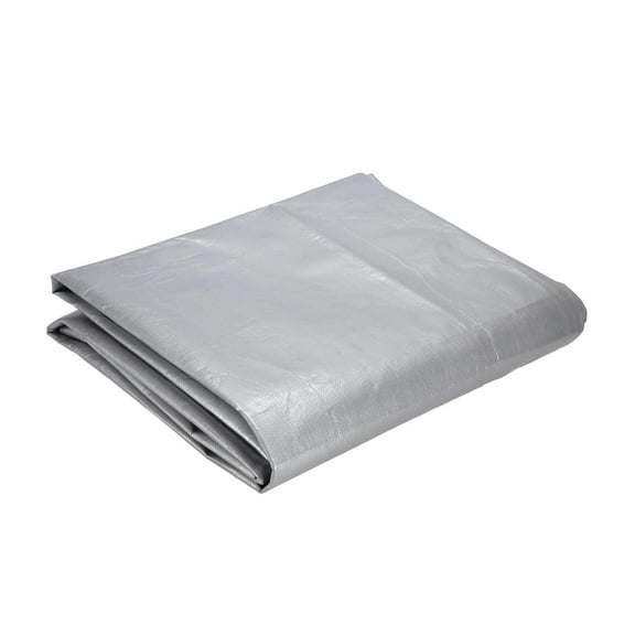 WHITEDUCK 16' x 20' Heavy Duty Tarp Cover Waterproof - 16 Mil Silver Black w/Grommets & Reinforced Edges