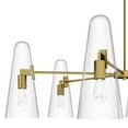 thumbnail image 5 of Modway Beacon 6-Light Metal and Glass Chandelier in Clear/Satin Brass, 5 of 7