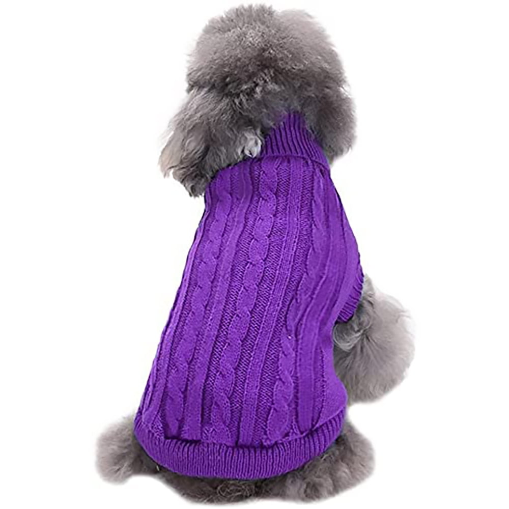 Jecikelon Small Dog Sweaters Knitted Pet Cat Sweater Warm Dog