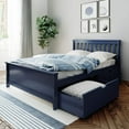 thumbnail image 1 of BEDSMART Solid Wood Full Size Bed With Storage | Blue, 1 of 7