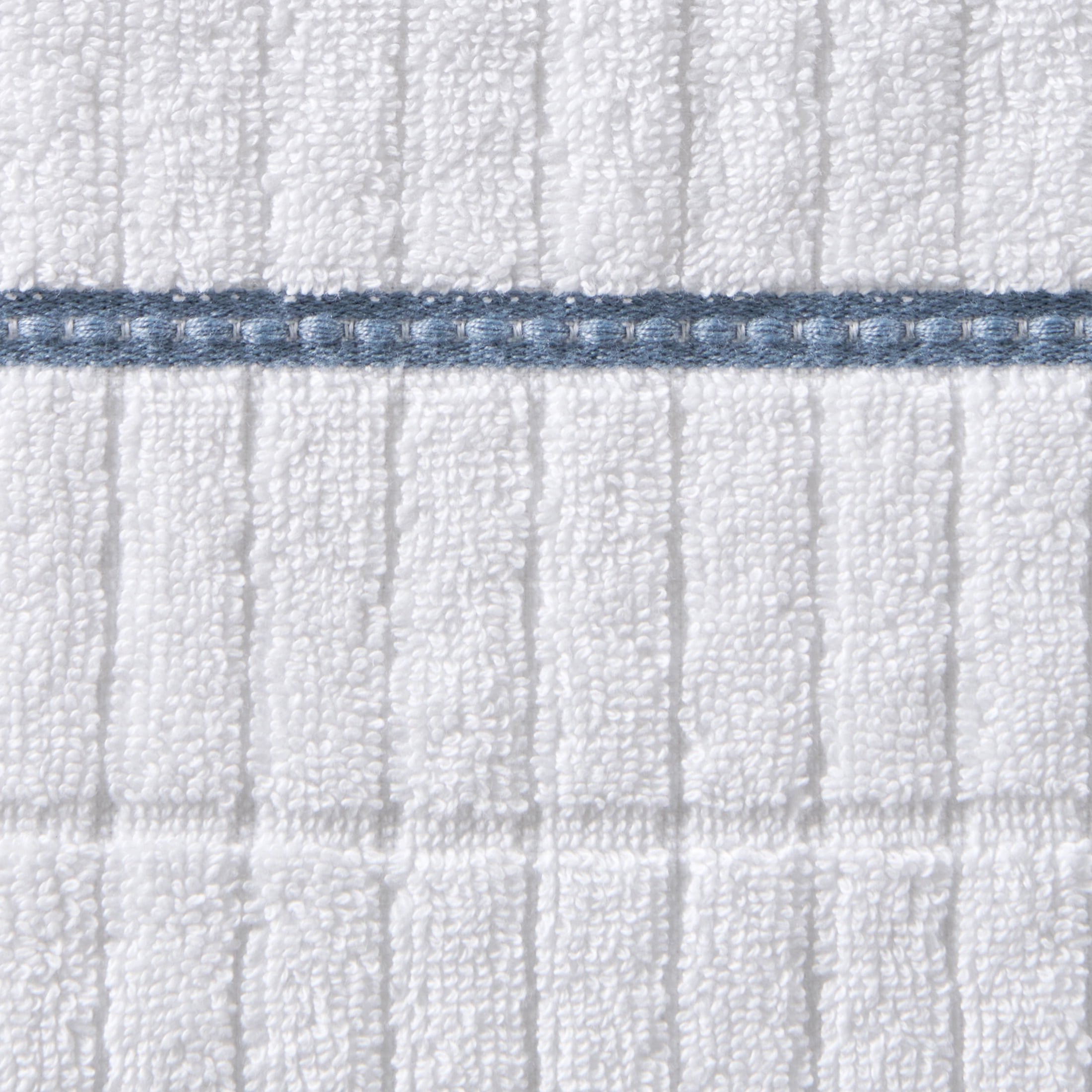 Better Homes & Gardens Soft Cotton Textured 4 Piece Bath Towel Set,Blue Silver