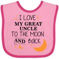thumbnail image 3 of Inktastic I Love My Great Uncle to the Moon and Back Boys or Girls Baby Bib, 3 of 4