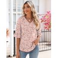 thumbnail image 2 of Blusa tipo túnica LOMON para mujer, verano 2024, cuello en V, estampado floral, 2 of 5