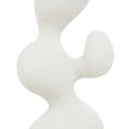 thumbnail image 4 of 7" x 18" White Polystone Curved Shaped Abstract Sculpture with Speckled Texturing, by DecMode, 4 of 9