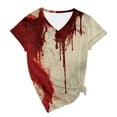thumbnail image 4 of 2025 T-Shirt Décontracté à Manches Longues Compression Col en V Manches Courtes Blouse de Course Imprimée T-Shirt Manches Courtes Vestes de Travail, 4 of 4