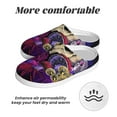 thumbnail image 6 of Rateoe Mushrooms and Skull Print Women's Men's Cotton Knit Slippers Lightweight Memory Foam Indoor House Shoes with Anti-Skid Sole-46/47, 6 of 7