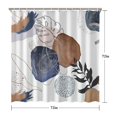 thumbnail image 5 of Blue Boho Abstract and Plant Pattern Shower Curtain 72"x72" ,Bathroom Decorative Shower Curtains Set with 12 Hooks,Modern Waterproof Washable Shower Curtain, 5 of 6