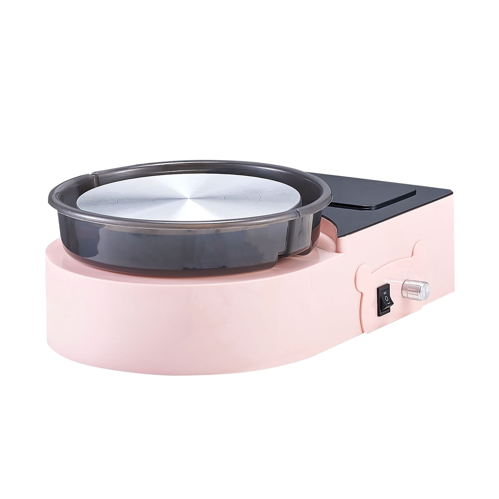 6-Inch Mini Pottery Wheel with Forward and Reverse Rotation,Adjustable Speed,Electric Clay Tool Kit for Kids and Adults,Pink