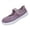 Purple, variant on Split Toe Women Knitted Flats Ankle Strap Breathable Mary Janes Ballet Comfort Casual Loafers