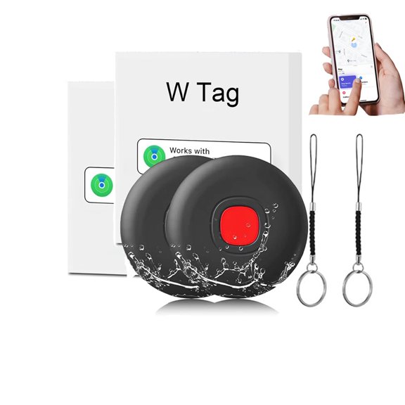 350ft Waterproof Tracker Tags 2packs -Outdoor Bluetooth Item Finder to Track Keys,lLuggage,Wallet,Backpack,Bikes Tag Locator for Phone Android IPhone