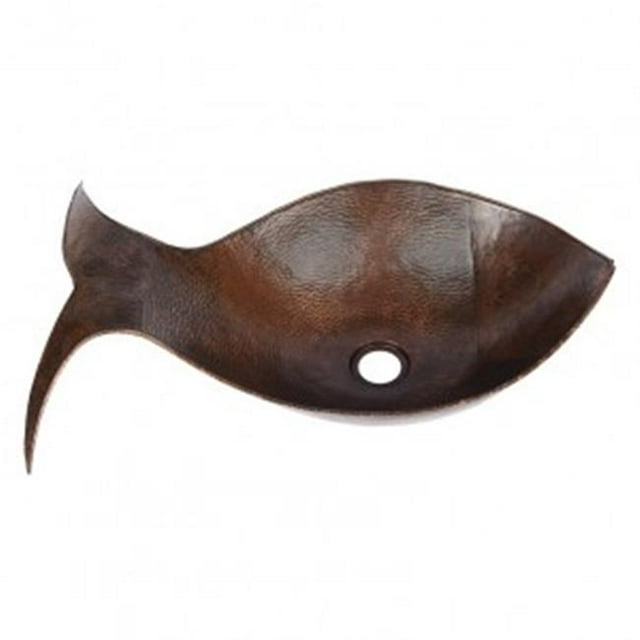 Premier Copper Products PVFHDB Fish Vessel Hammered Copper Sink