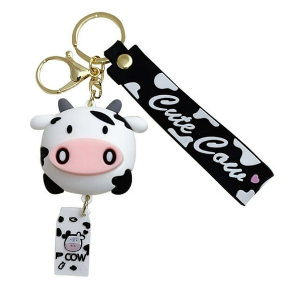 ZPAQI Cow Keychains Hanging Pendants Handbag Pendant Accessories Gift for Women Girl