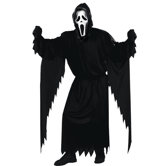 Scream Ghostface 3pc Halloween Costume for Adults, Men's Size M-XL (32-42), by Fun World