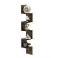thumbnail image 2 of Furinno 5 Tier Wall Mount Floating Corner Square Shelf, Columbia Walnut, 2 of 5
