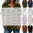 thumbnail image 3 of Women's V-Neck Top Baeitkot Women's Solid Color Casual V-Neck Short Sleeve Top Orange XL, 3 of 7