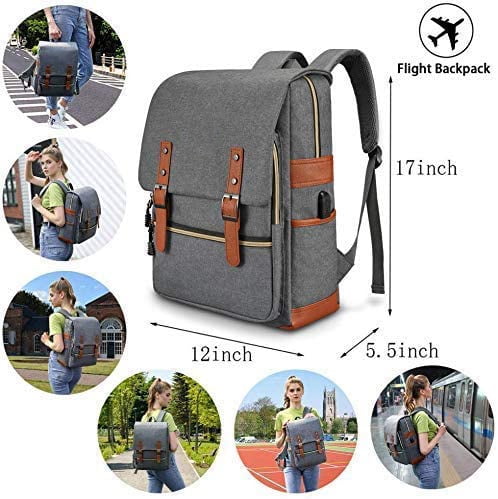 College Bag Fits up to 15.6’’ Laptop Casual Rucksack Waterproof 