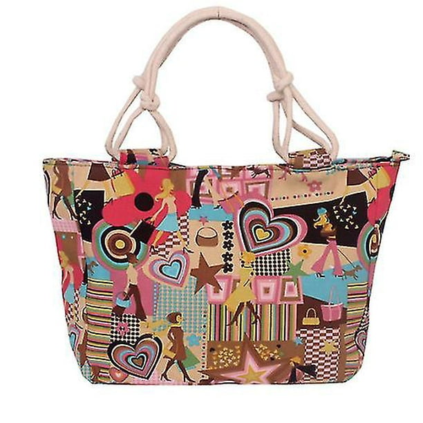 Bolso de lona informal, bolso de compras, bolso de lona con estampado de un hombro