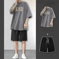 thumbnail image 2 of Conjuntos de camiseta y pantalones cortos para hombre, chándal deportivo con alfabeto, básico, original, de las mejores marcas, ropa de moda elegante para hombre, novedad, chándal genial Xl, 2 of 5