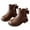 Brown, variant on Krdevn Girls Boots - Girls Boots for Toddler To Kids Casual Dressy Ankle Booties with Bowknot Comfortable Elastic Cute Shoes -Toddler Boots,Cowgirl Boots,Color:Brown,Size:9.5-10 Years