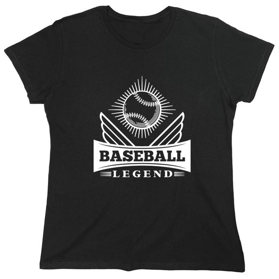 Baseball Legend Sarcastic Humor Novelty Funny Women's Casual Tees