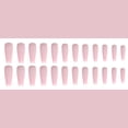 thumbnail image 5 of FCOGIN Long Coffin, 24 Pieces, Transparent Pink, Satin Finish, Acrylic False Nail, Press on Nail, 5 of 5