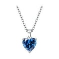 thumbnail image 1 of Señora collar de cristal del corazón brillante joyería en forma de corazón Zircon collar de corazón para el Día de San Valentín Cumpleaños, 1 of 4