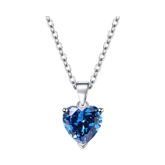 Señora collar de cristal del corazón brillante joyería en forma de corazón Zircon collar de corazón para el Día de San Valentín Cumpleaños