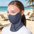 thumbnail image 2 of Lumistal Sun Face Cover UV Sun Protection Neck Gaiter Scarf UPF50+ Breathable Cooling for Summer Outdoor Activities Reusable Hiking Running Cycling & Outdoor Sports 4Grey One Size, 2 of 5