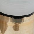 thumbnail image 5 of Sagebrook Home Neutral Glam Glass White Cylinder Floor Vase With Gold Trim, 5 of 10