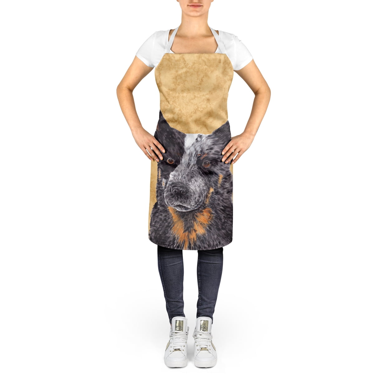 Carolines Treasures SC9141APRON Australian Cattle Dog Wipe your Paws Apron Large multicolor
