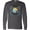 Charcoal Grey, variant on Inktastic Happy Hanukkah Dreidel and Laurels Long Sleeve T-Shirt