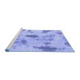 thumbnail image 3 of Tapis Moderne Abstrait Bleu Lavable en Machine, wshabs1187blu, 3 of 4