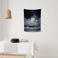 thumbnail image 2 of Moon Star Ocean Waves Night Sky Tapestry Mystical Decorative Wall Hanging Art Aesthetic Room Decor for Bedroom Living Room Dorm 30x40 Inch, 2 of 6