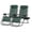 Dark Green, variant on HYYOP Set of 2 Relaxing Recliners Patio Chairs Adjustable Steel Mesh Zero Gravity Lounge Chair Beach Chairs with Pillow and Cup Holder Black