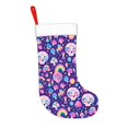 thumbnail image 2 of Yiaed Skull mushroom rainbow Print Christmas Stockings, Christmas Stockings Hanging Ornaments, Christmas Stockings for Family Christmas Holiday Decorations, 2 of 7