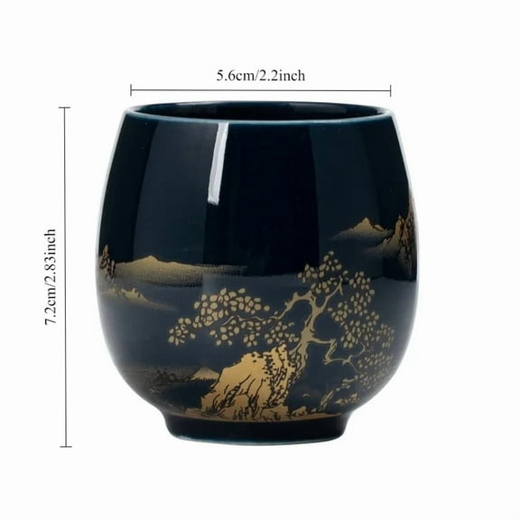 Japanese-style Simple Master Mug Ceramic Tea Bowl Cup Household Jilan Simple Ceramic Large Teacup Tea Set for A Single Cup