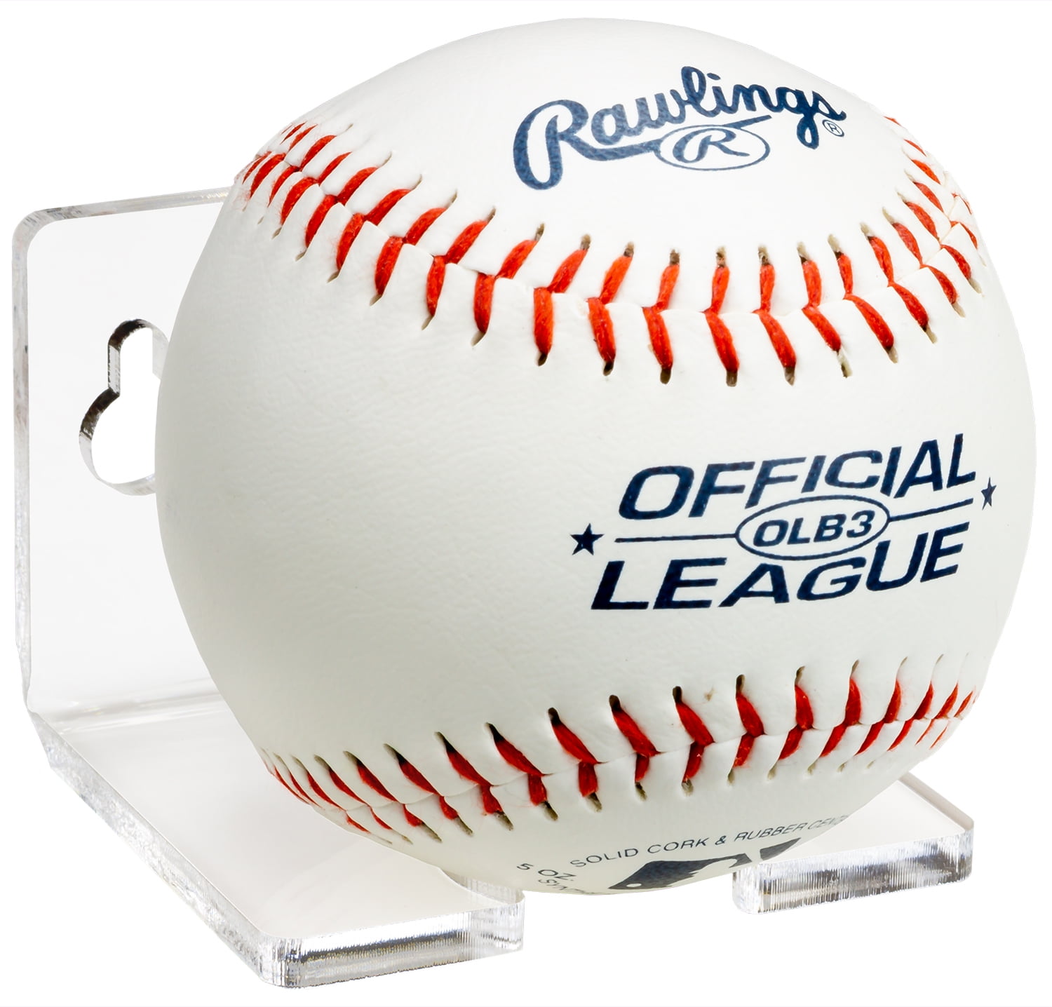 Deluxe Clear Acrylic Baseball or Cricket Ball Wall Mounted Floating Shelf Bracket (A034