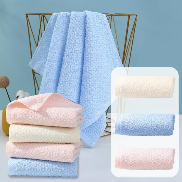 Toalla De Vellón Toalla de algodón azul de 33 x 70 cm, suave, absorbente, de alta densidad, gruesa y purificada (1 unidad) JASKFLY