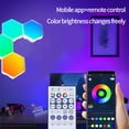 thumbnail image 6 of Surpdew Intelligent Hexagonal Rgb Light With Music Sync – Perfect For Gaming, Mood Lighting, Bedroom Wall Decor, Responsive Pickup Light 4Pcs White C, 6 of 8