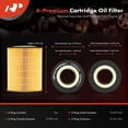 thumbnail image 2 of A-Premium 4-PC 10K Miles Protection Oil Filter Compatible with BMW 320i, 323Ci, 323i, 323is, 325Ci, 325i, 325xi, 328Ci, 328i, 328is, 330Ci, 330i, 330xi, X5, 525i, 525xi, 528i, 530i, 530xi & Ford GT, 2 of 9