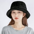 thumbnail image 4 of Bucket Hats Winter Thick Bucket Warm Hat Bucket Cap Basin Hat For Women Men Solid Color Style Bucket Hats, 4 of 6
