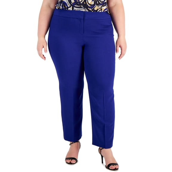 Kasper Womens Plus Slim Office Dress Pants