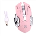 thumbnail image 1 of RatóN InaláMbrico Silencioso Recargable por USB para Juegos, RatóN Recargable con Bluetooth para PC y PortáTil, Color Rosa, 1 of 5
