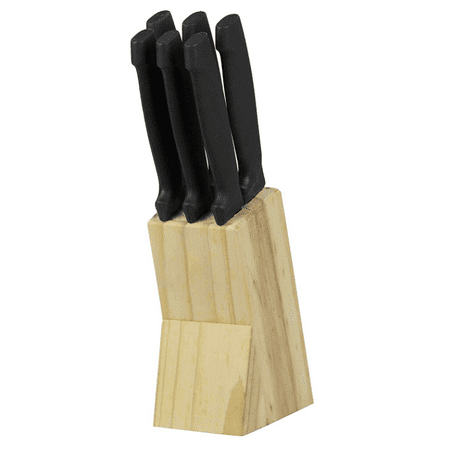 Home Basics 6-Piece Knife Set with Block (Best Knife Set For Home Use)