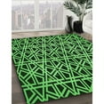 thumbnail image 3 of Ahgly Company Machine Washable Indoor Rectangle Transitional Dark Forest Green Area Rugs, 6' x 9', 3 of 7