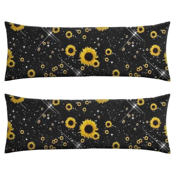 Boho Sunflower Body Pillow Cover – Soft & Breathable, Hidden Zipper, 20"x54", Vintage Floral Print with Butterflies & Bees – Gift for Side Sleepers, Pregnancy, Farmhouse Decor