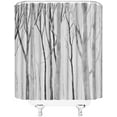 thumbnail image 3 of Tree Shower Curtain Abstract Birch Tree Trunk Autumn Leafless Fall Forest Branch Nature Rustic Vintage Bathroom Decor Fabric Curtain with Hooks, 3 of 3